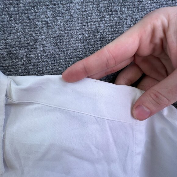 Gitman Bros Button Up Shirt WHITE Long Sleeve Cotton Oxford, Men's 16.5 34 - Picture 12 of 16